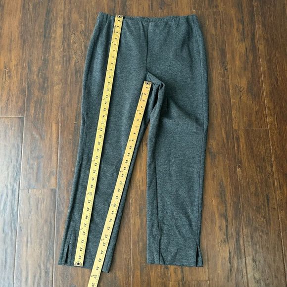 J. JILL Pointe Slim Leg Pants Slit Ankle Pull On in Grey - Picture 10 of 10